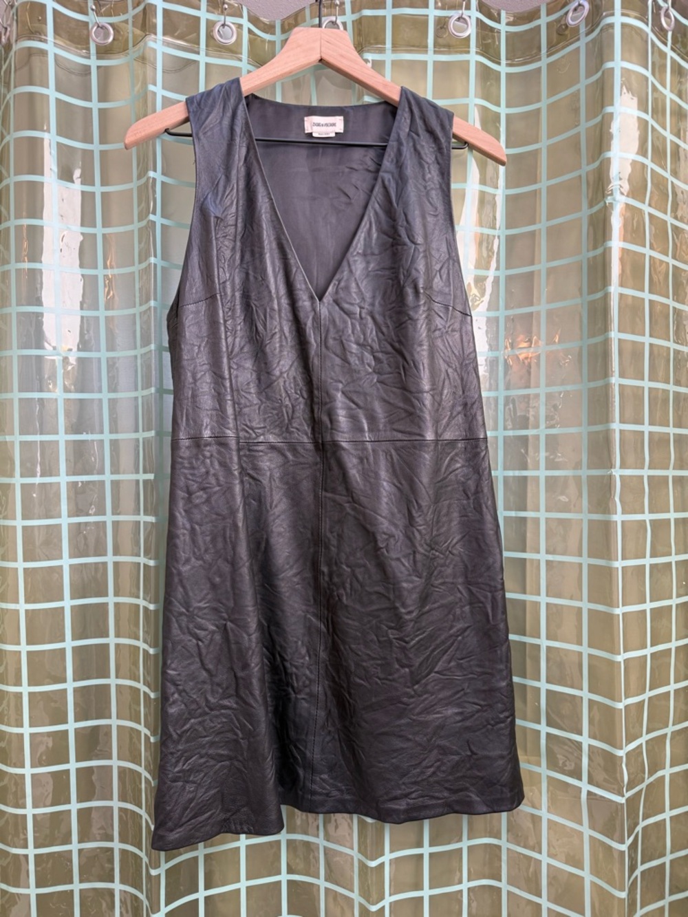 Zadig & Voltaire Rasha Crinkled Leather Dress